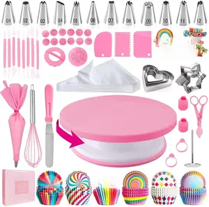 Cake Decorating Kit,Piping Bags and Tips Set,Cake Decorating Supplies,Frosting Piping Kit,Cake Baking Supplies for Beginners (255PCS)
