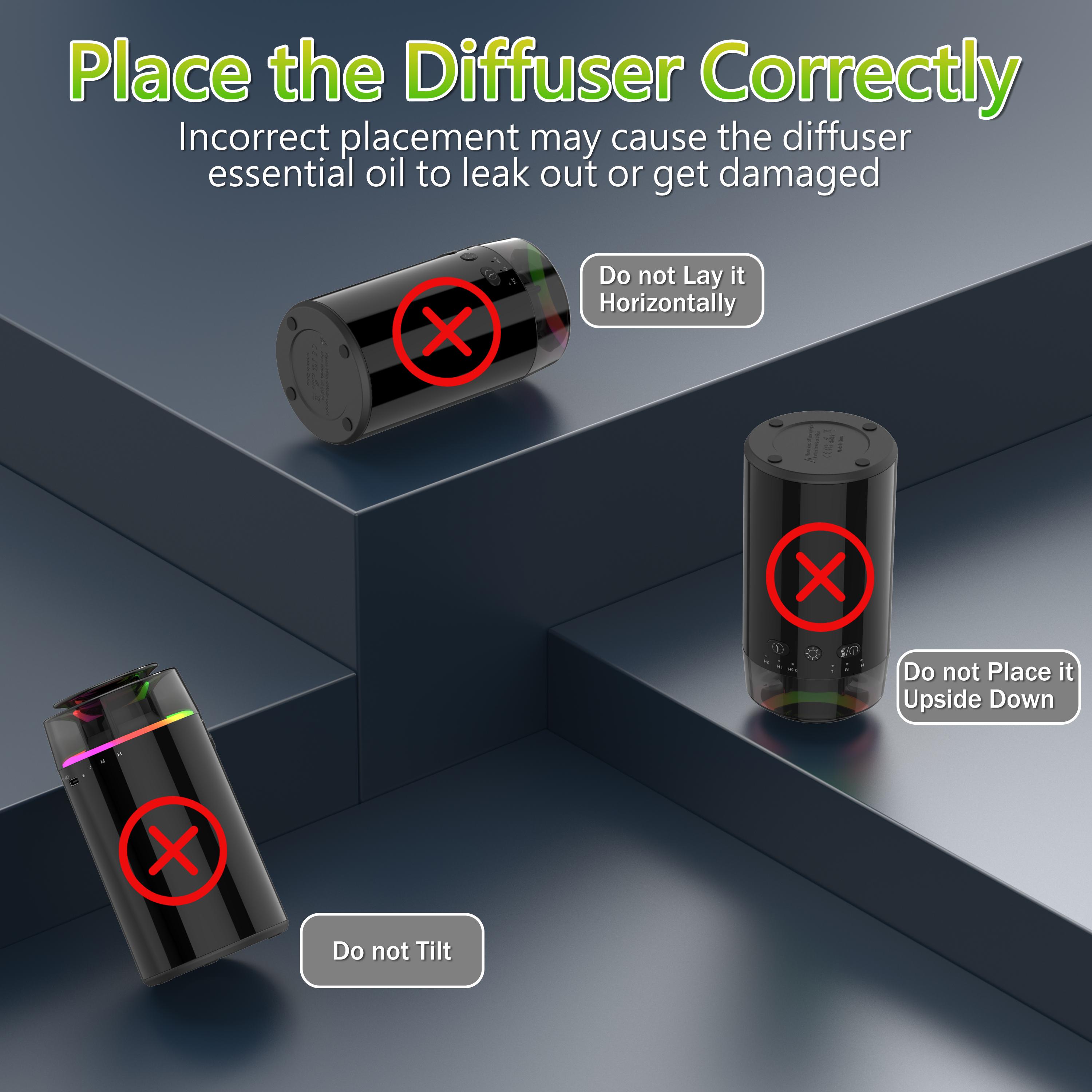 Waterless Essential Oil Diffuser: Battery Mini Scent Air Machine with 8 Bottles of Essential Oils for Home, Room, Car, Office with RGB Colorful Light — Cool Mist Aroma Machine Waterless Essential Oil Diffuser: Battery Mini Scent Air Machine with 8 Bottles of Essential Oils for Home, Room, Car, Office with RGB Colorful Light — Cool Mist Aroma Machine