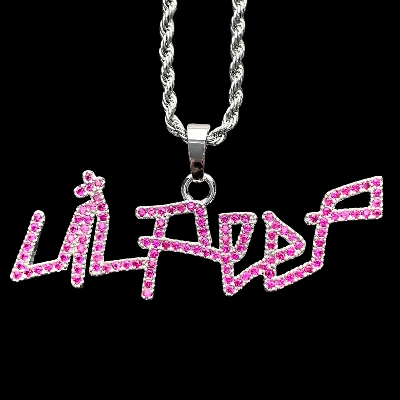 Dark Pink Lil Peep Necklace