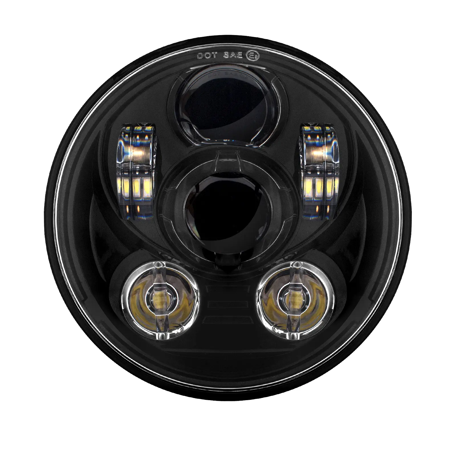 5 3/4" LED Blackout V2 Headlight for Harley® Sportster, Dyna, Softail & Indian Motorcycles®