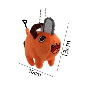@@10cm /Anime Chainsaw Man Dolls Plush Toy Cartoon Pochita Orange Dog Pillow Stuffed Soft Toy for Kids Birthday Gift..