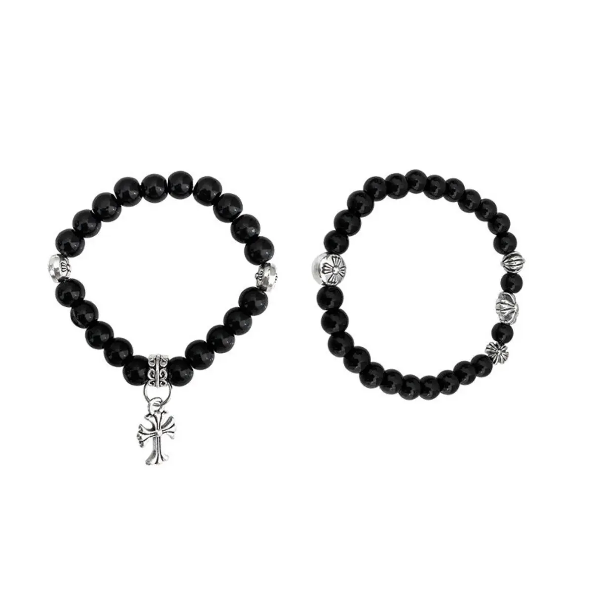 Bracelet Opal Cross Beaded New High end Versatile Couple Elastic Rope Design Handicraft
