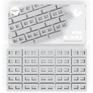 25 x Mini Silicone Building Blocks for Sensory and Messy Play - Construction Bin Filler - Creativity for Kids