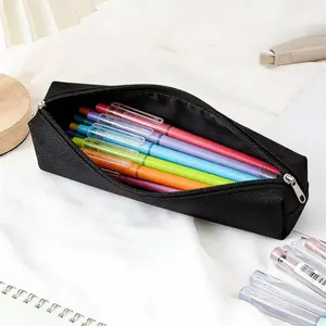 Large Capacity Oxford Fabric Pencil Case, Durable Square Student Stationery Bag, Unisex School Supplies Organizer, 1 Piece