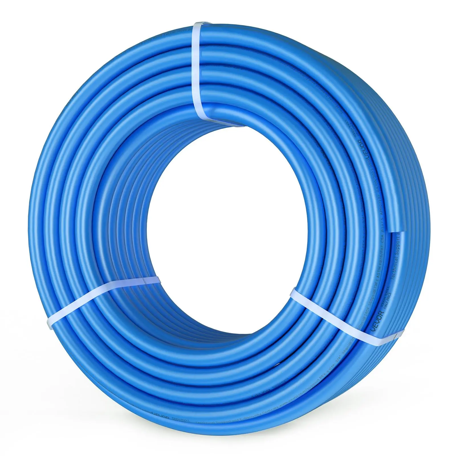 【summerfinds】VEVOR PEX Pipe 3/4 Inch, 100 Feet Length PEX-B Flexible Pipe Tubing for Potable Water, Pex Water Lines for Hot/Cold Water & Easily Restore, Plumbing Applications with Free Cutter & Clamps ,Blue