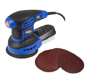 Steel Force 5-Inch Random Orbit Sander for Woodworking with 6-Speed Control & Dust Collection