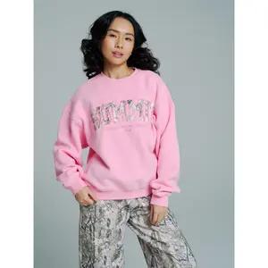 Plush Fleece Crew Pullover - Plastic Pink