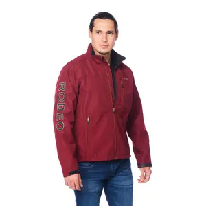Men's Soft Shell Bonded Jacket-NJ650-EMB-BURG-BLACK
