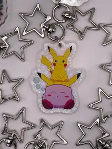 Kirby and Pikachu Keychain