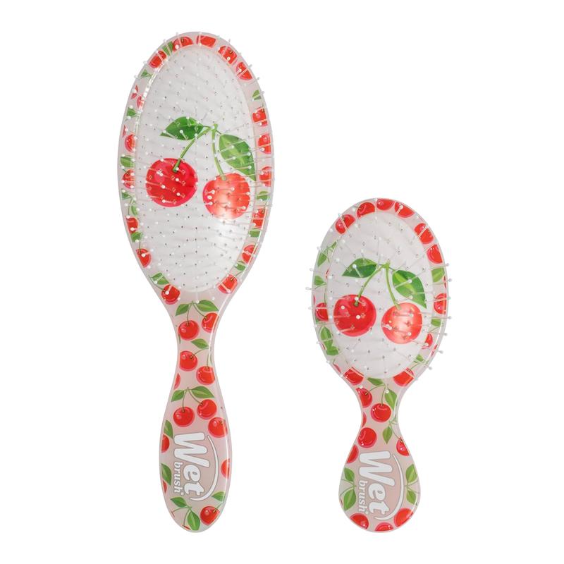 Wet Brush Tutti Fruitti Detangling Duo - Original & Mini Detangler Brush Set for Wet or Dry Hair, Travel-Friendly, Limited Edition
