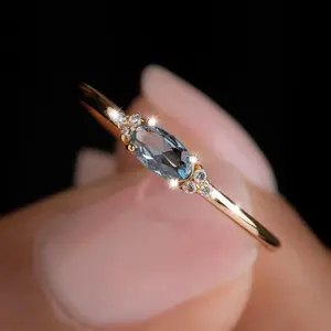 Unique elegance, elegant gold-plated cubic zirconia ring-fashion Men's promise ring, perfect Christmas gift