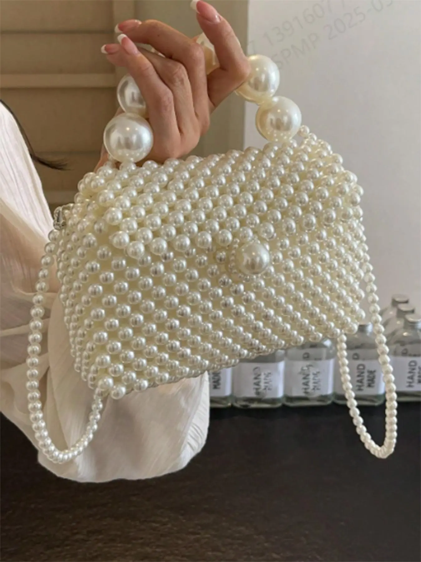 Women's Elegant Pearl Decorated Crossbody Bag, Fashionable Minimalist Shoulder Bag, Handbag Shoulder Purse for Daily Used, Casual Trendy Versatile High-quality Daily Commuting Bag, Fashionable Unique Bags