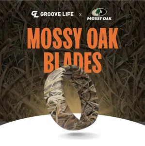 Groove Life Mossy Oak Blades Camo Silicone Ring – Flexible Hunting Wedding Band for Men Groove Life Mossy Oak Blades Camo Silicone Ring – Flexible Hunting Wedding Band for Men