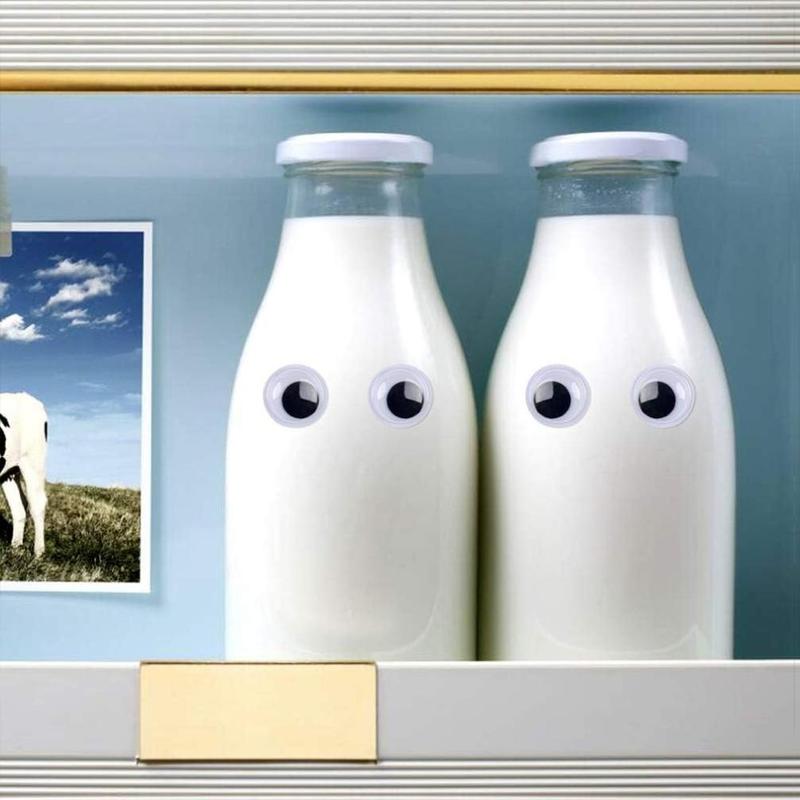 500 Pieces 6mm -12mm Black Wiggle Googly Eyes with Self-Adhesive Backs for DIY Crafts Doll Making Sewing Supplies