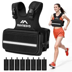 Adjustable Weighted Vest for Exercise (1–12 lbs), Unisex Training Vest with Comfortable Fit, Reflective Strip & Storage Pocket