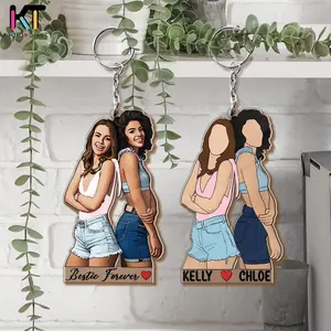 [NEW] Custom Photo Keychain for Besties, Couples, Custom Photo Keychain, Gift For Besties, Soul Sister Gift, Friend Photo Gifts, Valentines Day Gifts