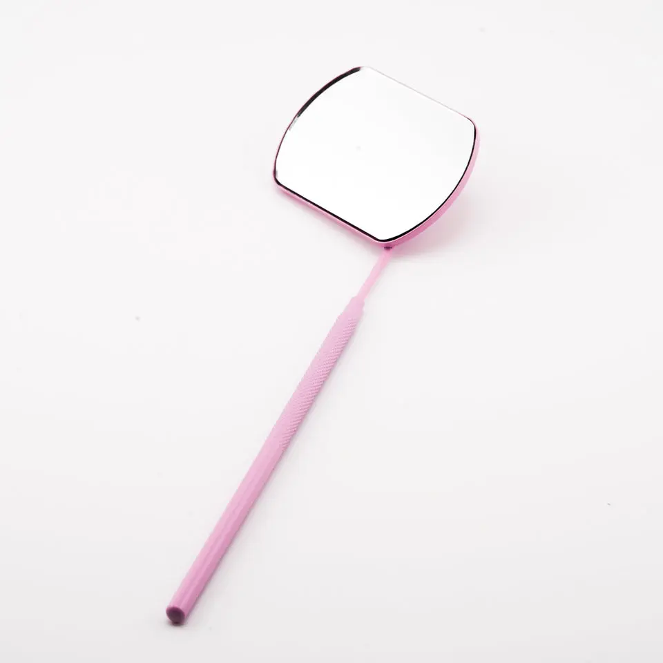 Lash Mirror | Rectangle Shape | Pink | Stainless Steel