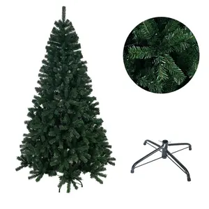 Elegant 6 Feet 180cm Artificial Christmas Tree 800 Branches Semi-Finished Green Spruce Simulation for Homes & Offices Indoor Decoration