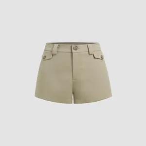 Cider [size 2-10] Low Rise Solid Micro Shorts