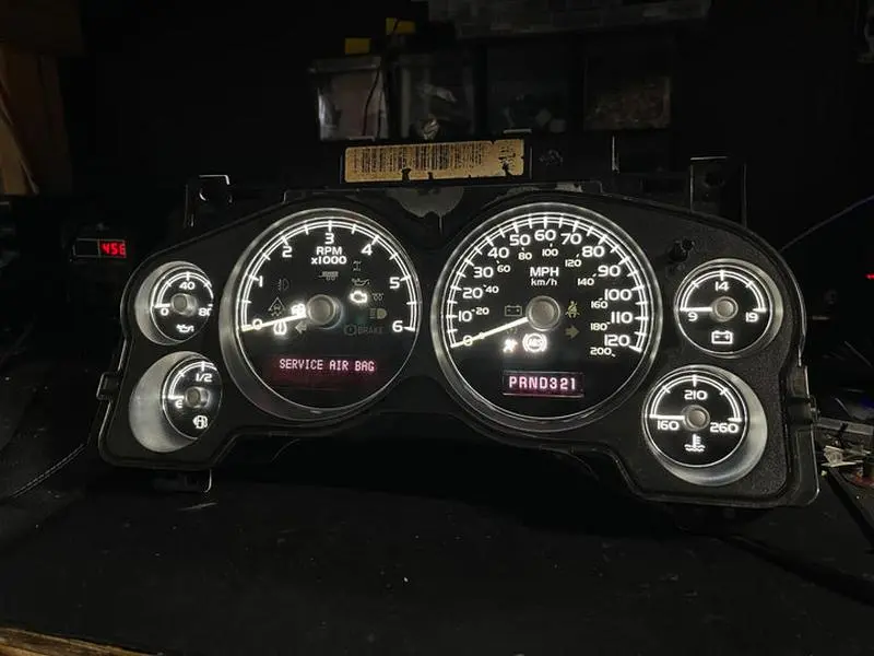 2007–2012 Silverado Sierra Tahoe Yukon Instrument Cluster | White LEDs | Programmed Mileage