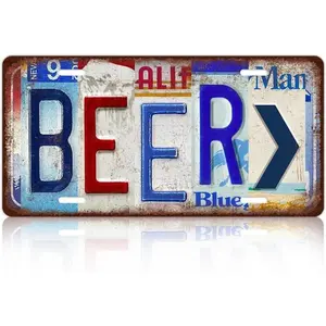 Vintage Beer Wall Decor Street Signs Home Bar Coffee Metal  Signs 16 x 4 Inches