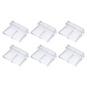 PETAXCELL 6pcs Aquarium Lid Clips Acrylic Aquarium Cover Bracket Fish Tank Lid Older Fish Tank Clip Transparent Durable Easy to Clean Intended For Rimless Aquariums Top Cover