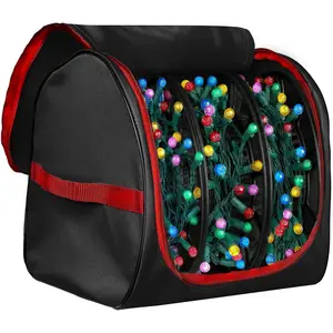 ZOBER Christmas Light Storage Reels - Christmas Light Organizer with 3 Plastic Wheels - 600D Oxford Fabric - Fits 200 Mini Lights per Spool, Lights Storage - Stitched Reinforced Handles