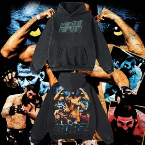 Reality.Wear Limited Khamzat - UFC Hoodie Tshirt Acid Washed Heavyweight Cotton Tshirt, 100% Cotton retro Washed anime t-shirt, vintage streetwear tee, Y2K graphic top
