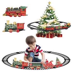 Hanging Christmas Train Set - Christmas Train Toy with Light & Sound for Boys Girls, Best Christmas Decoration Indoor for Families