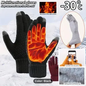 Snugtouch Cozy Touchscreen-Compatible Knit Gloves for Men & Women - Full Finger Coverage Winter Mittens