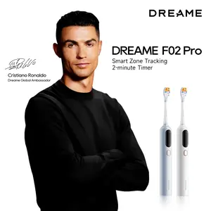 summerwins DREAME F02 Pro Electric Toothbrush,  Smart Zone Tracking & 2-minute Timer，4 cleaning modes, IPX7 waterproof rating, includes 6 replacement brush heads, 300-day ultra-long battery life Oral Care Tools