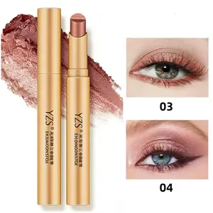 3-in-1 Easy Eyeshadow Stick for Beginners, One-Stroke Application, High Pigmentation, Long-Lasting Makeup, Shimmery Matte Finish, Waterproof & Sweatproof, Tri-Color Gradient for Daily Use, Valentine'S Day Gift, Eyeliner Cosmetics Beauty Makeup Tools