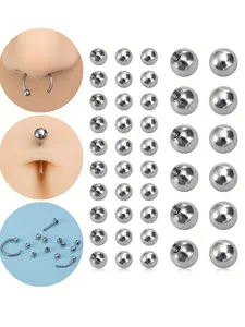 3mm 5mm Stainless Steel Replacement Balls, Tongue, Lip, Belly, Nose, Eyebrow, Cartilage Piercings, Cute & Durable Body Jewelry