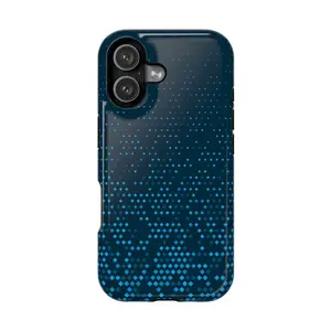 Blue Geometric Impact Resistant Phone Case