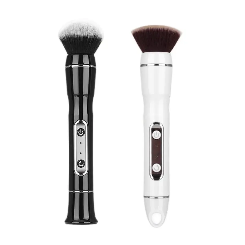 Electric Makeup Brush USB Charging Portable Brush with Black and White Design