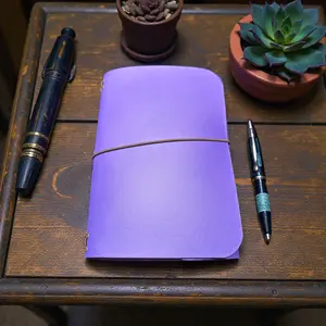 A5 Blackberry New Color Leather Journal for Planners Journals Sketches Top Grain Leather A5 Size Ideal for Notes Taking Sketching Ideas Personal Diary Entries