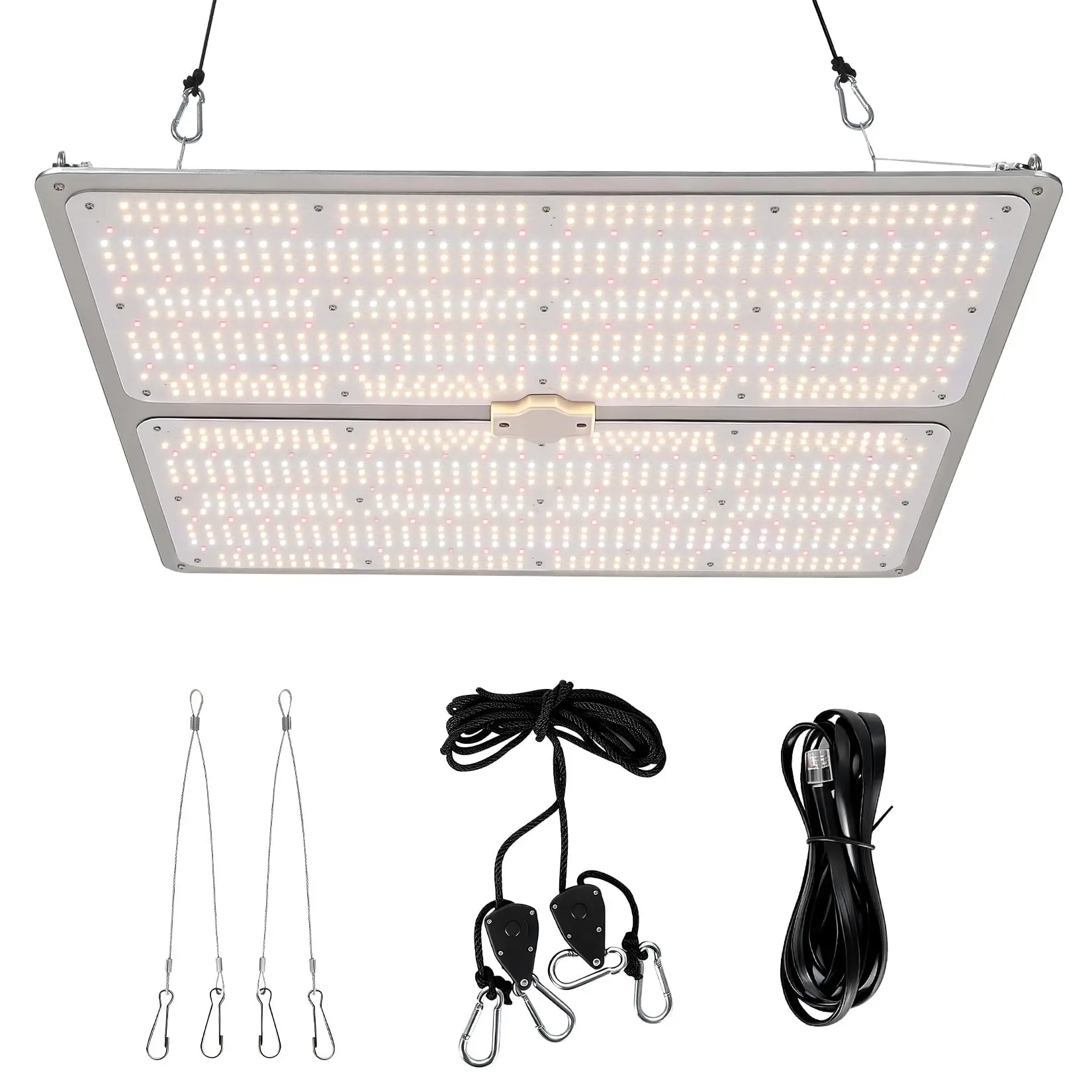 400W Full Spectrum LED Grow Light for Indoor Gardening - 120V US Plug, Enhanced Red & IR Wavelengths, Advanced Quantum Board, Dimmable Control, Energy-Efficient Design, Hanging Light for Seedlings, Vegetables