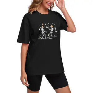 Dancing Skeleton Cowboy Graphic T-Shirt - Funny Western Skeleton Tee