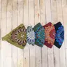 Cotton Boho Headband - Stretchy Handmade Geometric Mandala Boutique Style Band-Shaped Fashion Hair Accessory, One Size Unisex Casual Slow Fashion Hippie Accessory