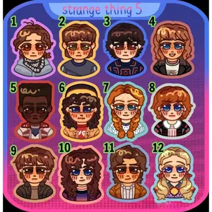 Strange Thing 5 keychain | steve harrington, will byers, dustin henderson, and more!