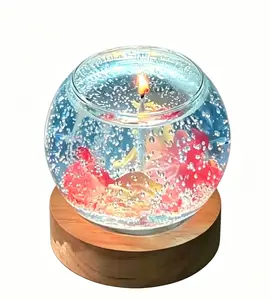 Ocean Planet INS Vibe Bedside Scented Candle - USB-Powered, 3-Color Dimmable Ambient Light for Home Bedroom Aromatherapy