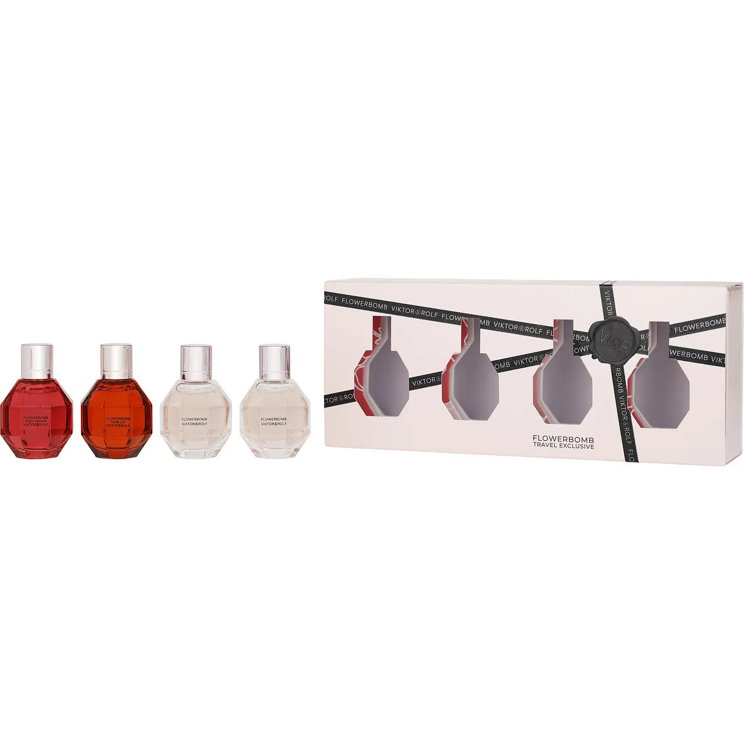 Viktor & Rolf Variety Set-4 Piece Mini Variety With 2 X Flowerbomb & Flowerbomb Ruby Orchid & Flowerbomb Tiger Lily And All Are Travel 0.25 Oz Mini For Women