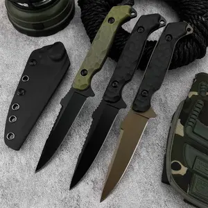 Full Tang Krypteia Portable Fixed 7Cr13Mov Steel Knife with K Sheath, High Quality Utility Knives for Camping Hiking Outdoor Activities, Great Gifts