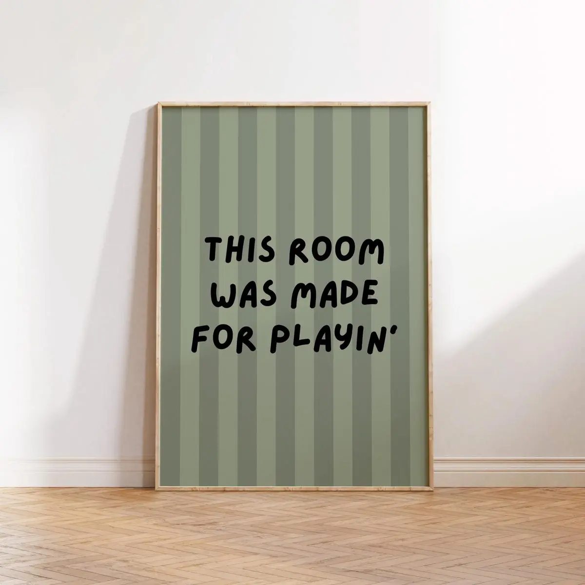 “This Room Was Made for Playin’” Quote Print, Playroom Wall Art, Kids Room, Fun Nursery Typography Poster, Room Decor, Unframed