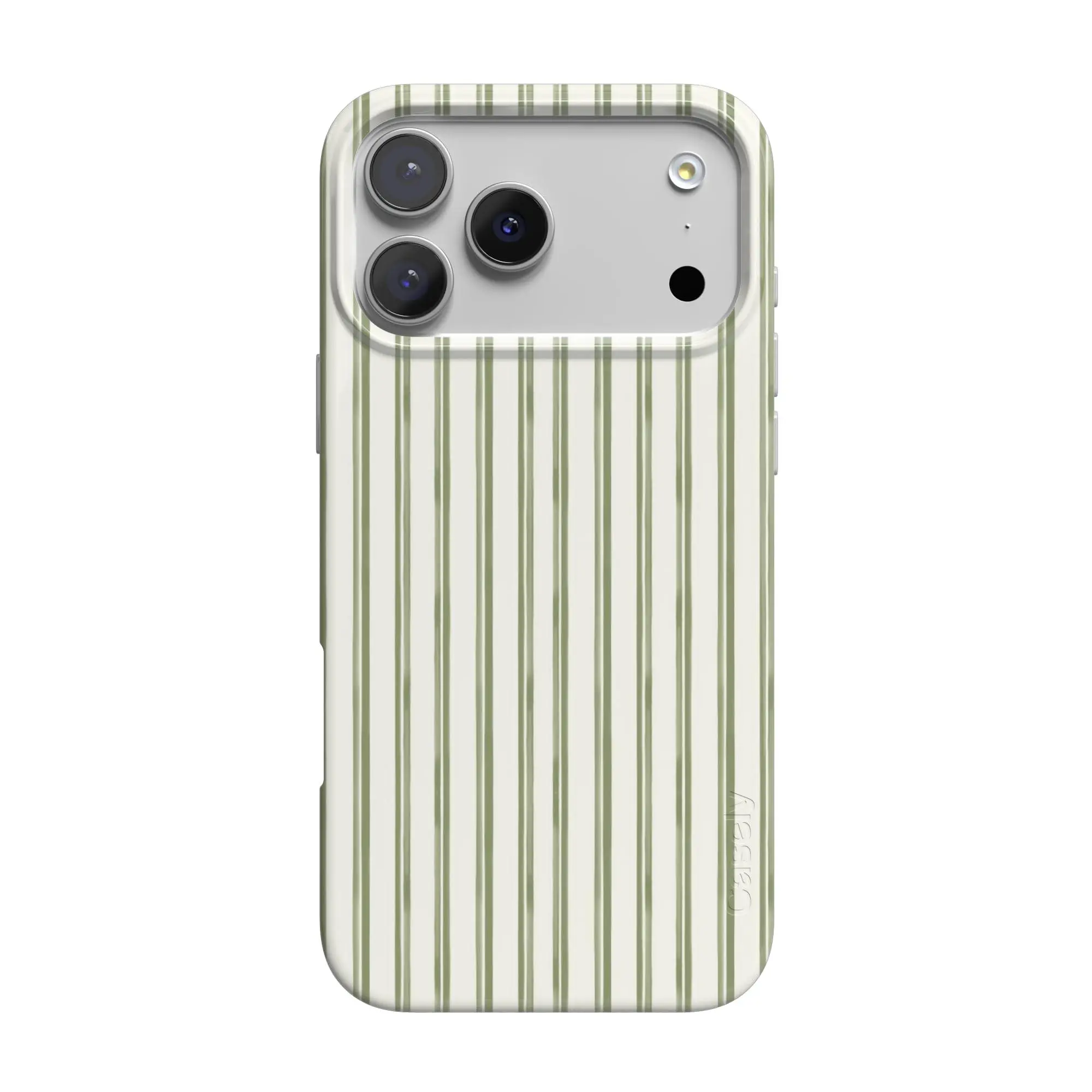 Casely iPhone 17 Pro Case | The Boyfriend Collection | Linen Stripe | Compatible with MagSafe | Classic Ultra Thin Design