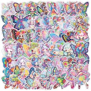50pcs Cute Elf Graffiti Series Stickers, Suitable for Faith Based Designs Such As Scrapbooks, Diaries, Laptops, Water Bottles, Cars, Etc., As Gifts with Positive Information, Car Decorative Sticker