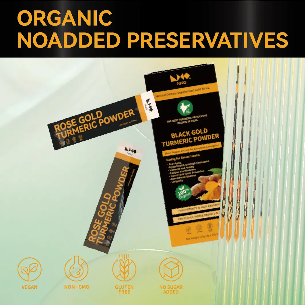 NXQ-Curcumin with Black Pepper Extract 3000mg ，organic，Highly Absorbed ，moisturize and nourish the skin，Menstrual Cycle，20 Bags Beverage