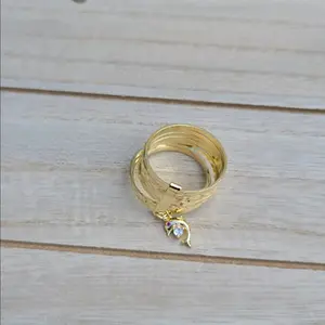 Gold plated delfin ring