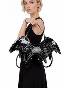 Batman Bag Gothic Dark Bat Spider Web Multi-Style Backpack, Unisex Shoulder Crossbody Bag, Rivet Design, Versatile Fashion Accessory