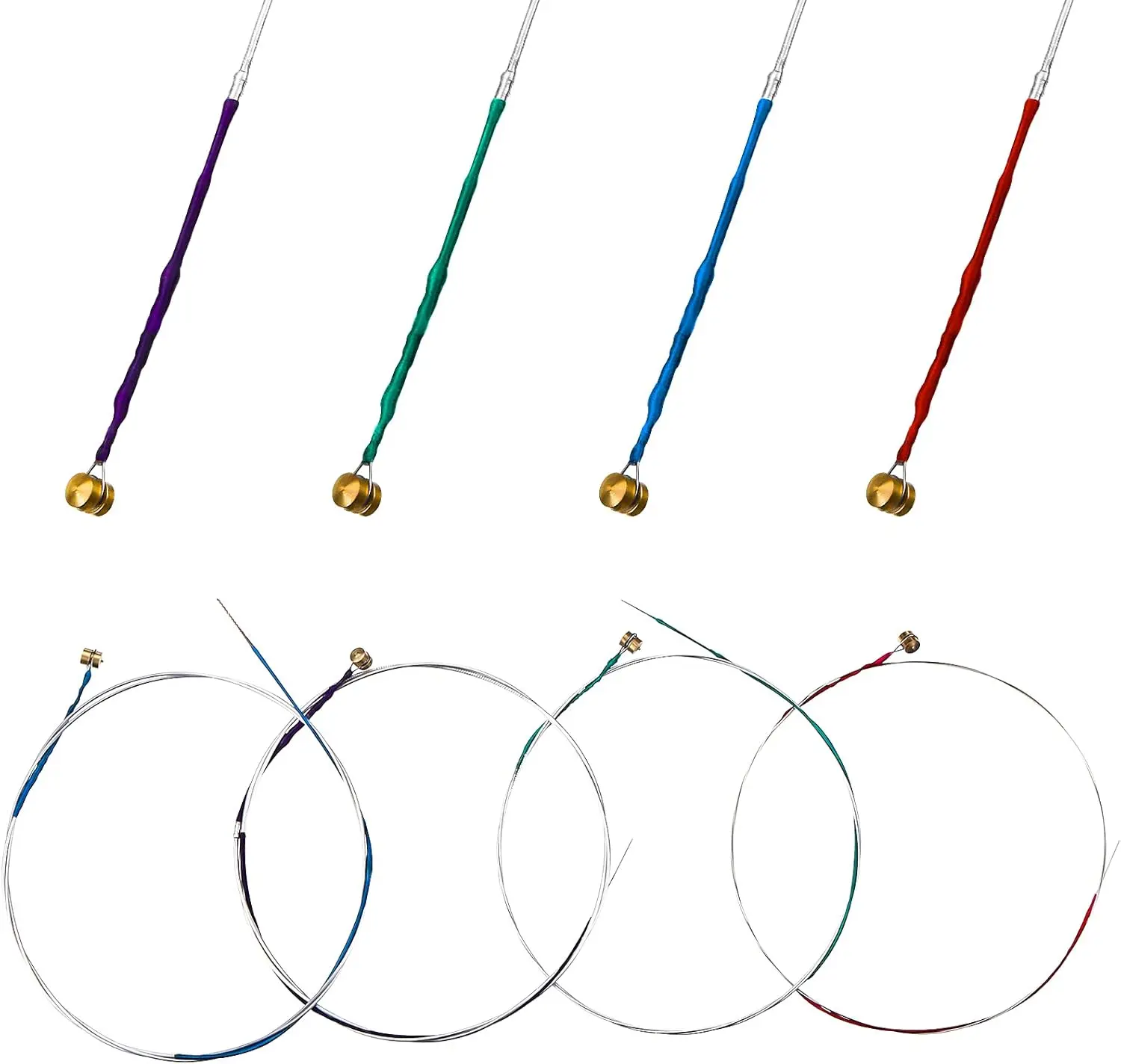Halloween Fall Gift 8PCS Universal Violin String Set – Steel Core Replacement Strings (G-D-A-E) for 4/4, 3/4, 1/2 & 1/4 Size Violins | Ideal for Students & Beginners